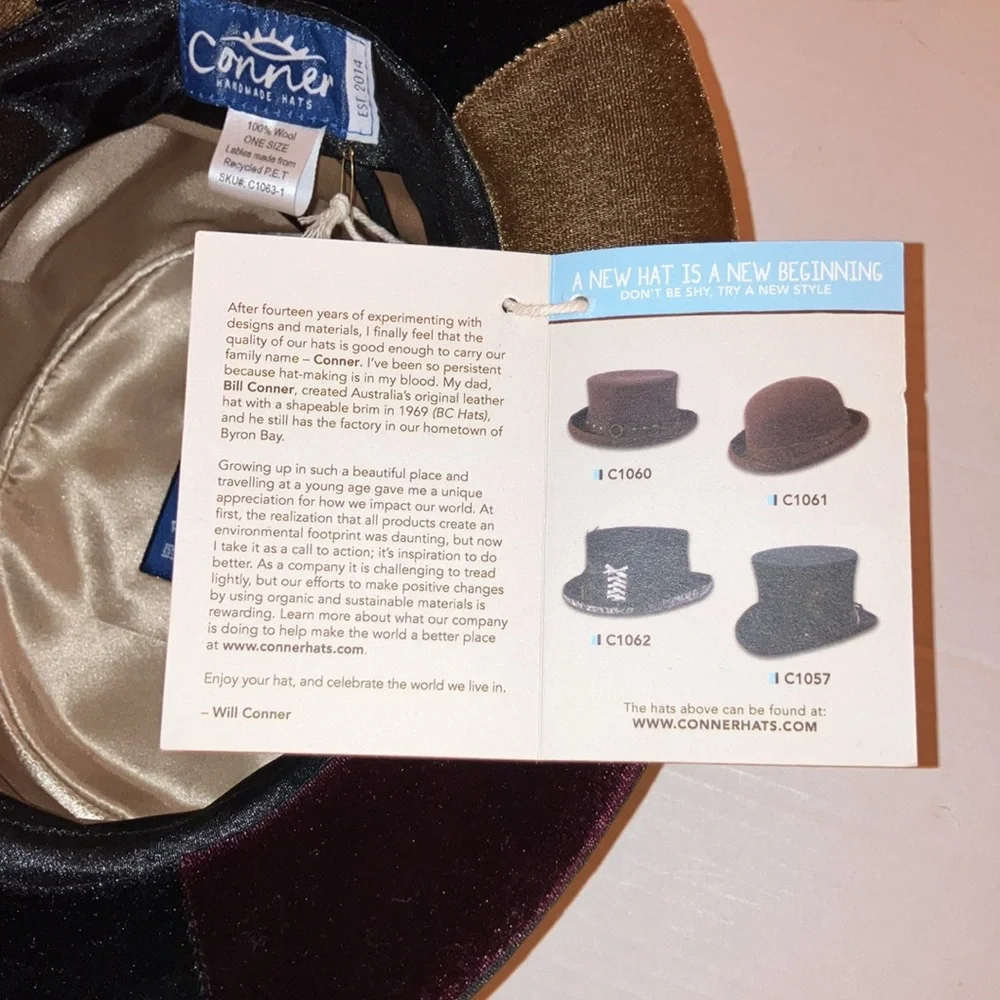 NWT Conner Steampunk Women’s Top Hat Handmade - Picture 8 of 9